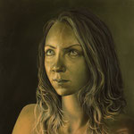 Portrait Studie "L"/ Öl auf Hardfaserplatte / 30 cm x 30 cm