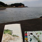 sketch at the beach, Katada, Shima