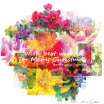 merry christmas.　flowers drawn this year