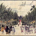 猿猴庵の描いた旗屋町 hataya, Atsuta shrine by enkoh-an