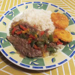 Filete de res multicolor
