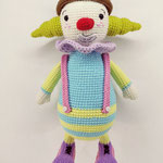 Clown amigurumi, crochet Clown, handmade toy