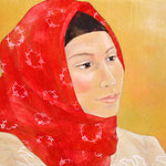 2012年　「赤いスカーフの女性」　F3