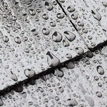⑫撥水性を示す水滴の様子。