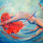 Aquadance, 100 x 120 cm, Öl, Leinwand