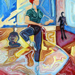 Ballettstunde, 70 x 50 cm, Öl, Leinwand