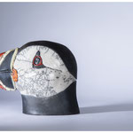 Papegaaiduiker (raku)(2022) inzending voor wildlife artist of the year 2022 - geen nominatie