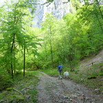 .... wandern wir zunächst hinunter ins Tal.