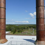 Von der Aussichtsplattform des ehemaligen Kraftwerks hat man eine tolle Aussicht bis hin zur Nachbarinsel Rügen