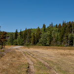 Unser Stellplatz am "Swiftcurrent Creek" bei den "Balckfeet Indianern"