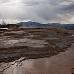 Mammoth Hot Springs - leider bewölkt und Regen