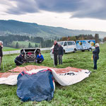 Start in der Nähe von Lindenberg am frühen Morgen...