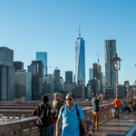 ...Blick von der alten Brooklyn Bridge auf das neuen Manhatten...