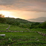 ....sunset over the lake Cutizeo.