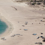 In der Mitte rechts unser Baby an einem wunderbaren Strand in "Los Frailes"