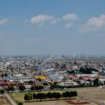 Blick von Cholula auf Puebla