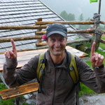 Trotz strömenden Regen freute sich Franz auf das bevorstehnde