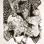 ARBRE NOIR_9 - Gouache sur papier 100x60cm. 2010