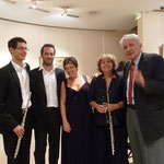 2008 - Paris - Concert Prodromidès - Martin Bosse-Platière, Christophe Neel, Corinne Sagnol, Sophie Dufeutrelle et le compositeur Jean Prodromidès/ With composer Jean Prodromidès