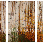 "Birkenwald", 3 x 80 cm x 120 cm