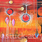 "Sonnenaufgang", 150 cm x 50 cm (in Privatbesitz)