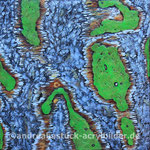 "Rindeninterpretation eines Palo Verde", 90 cm x 90 cm, Acryl, Spachtelmasse, Marmormehl (in Privatbesitz)