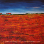 "Abendrot", 80 cm x 80 cm, Acryl und Steinmehl