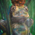 Gartenfrosch, 2009, Acryl/LW, 60 x 40 cm