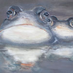 Moorfrösche, 2012, Acryl/LW, 30 x 900 cm