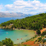 Insel Brac_Postira_Sandstrand_Bucht_Lovrecina