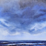 "Dunkle Wolke", Acryl auf Leinwand, 100x100 cm, Pinsel- und Lasurtechnik