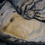 "Pazifische Austern", Acryl auf Leinwand, 80x100 cm, Mischtechniken