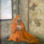 Tentation de St Antoine 1-huile sur panneau-80x65-1976