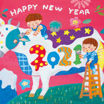 Happy New Year 2021《アクリル画》