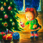ふしぎなクリスマス《アクリル画》