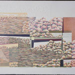 Densité, pluralité, 1992, bois gravé, gaufrure, chine collé, 60 X 76 cm