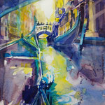 Gondelfahrt in Venedig I … Aquarell inkl. R., ca 60 x 80cm