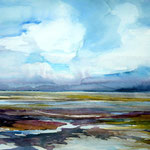 Amrum...Aquarell, 30 x 60 cm / R. 50 x 80cm, inkl. Rahmen