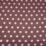 Stern 18 - Feincord braun mit rosa Sternen