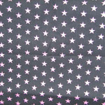 Stern 19 - Feincord dunkelblau mit rosa Sternen