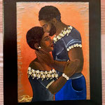 couple:                      acrylicpaint & metal                                      40x50cm                     (canvas)