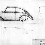 1931: Limousine auf Typ 12 von Erwin Komenda, signiert und datiert.