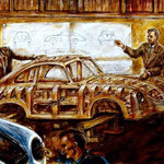 PAULUX: Erwin Komenda erklärt Ferry Porsche das Design des 356