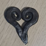 Ein selbst geschmiedetes Herz für meine Partnerin als Dankeschön für diesen Kurs