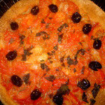 Pizza, base à la farine de quinoa.