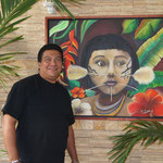 Fernano Gil Marquez. Artist Painting. Ciudad Bolivar. Venezuela