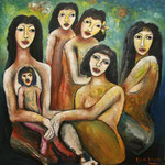  Mujeres de Canaima.  Elisabeth Gonzalez.Venezuelan artist resident. Germany