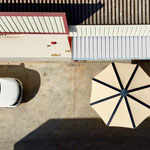 Solar parasol topshot