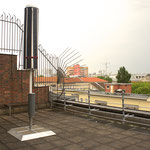 Solar umbrella closed