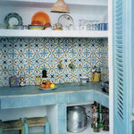 SOUTHERN TILES Zementfliese, Provencal_SPEZAIL_hellblau, 20x20 cm